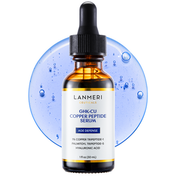 Lanmeri Copper Peptide Serum for Face: 1% GHK-Cu Anti-Aging Serum to Smooth Fine Lines, Improve Elasticity & Boost Collagen - 5% Centella Asiatica to Soothe & Repair Skin Barrier - 1 fl oz Visit the Lanmeri Store